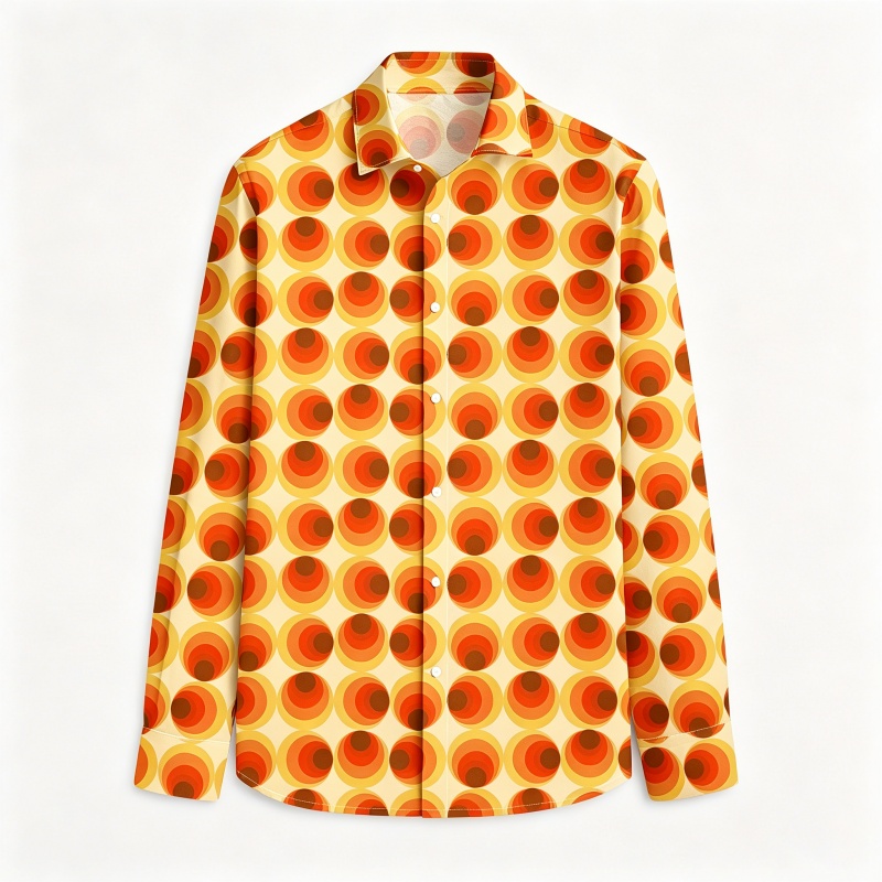 Fashion Mens Shirt - 2026年新作メンズシャツ オリジナルプリント長袖カジュアルビジネスシャツ ファッショントレンド メンズウェア