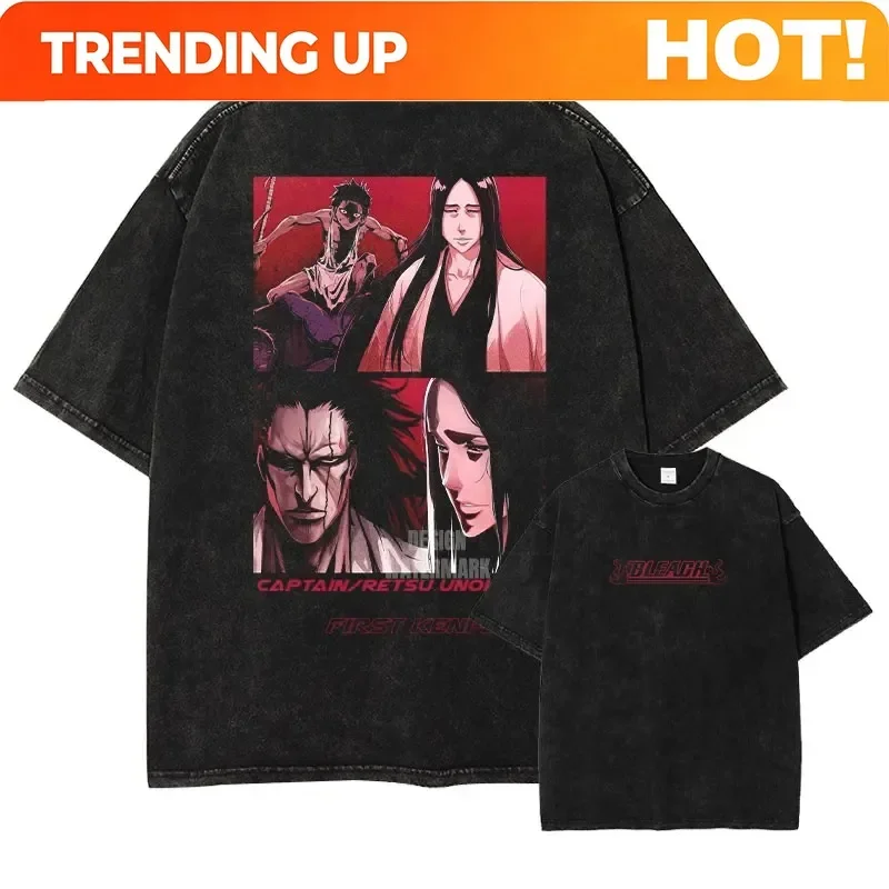 Graphic Tee Oversized - カスタマイズシャツ 日本クラシック 熱血アニメ ブリーチ アイゼン・ソウスケ グラフィックTシャツ