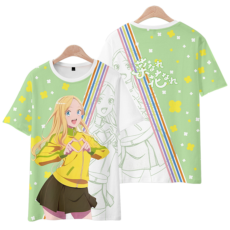 Graphic Tee Oversized - 3Dプリントアニメ ナレナレ -応援して！ 特大 Tシャツ女性男性夏のファッションクルーネック半袖 Tシャツグラフィック