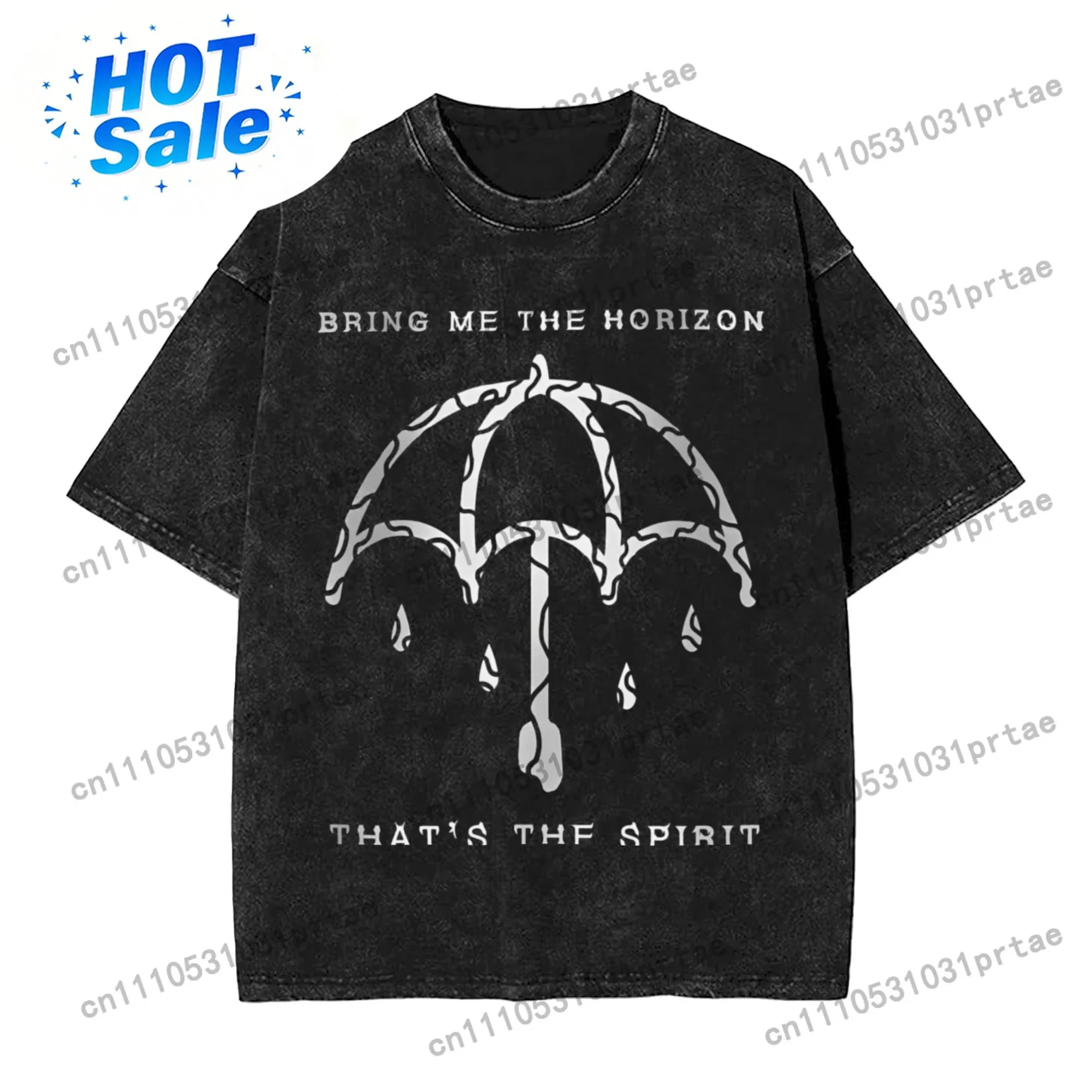 Graphic Tee Oversized - BMTH ブリング・ミー・ザ・ホライズン アルバムポスター グラフィックプリント ウォッシュド Tシャツ