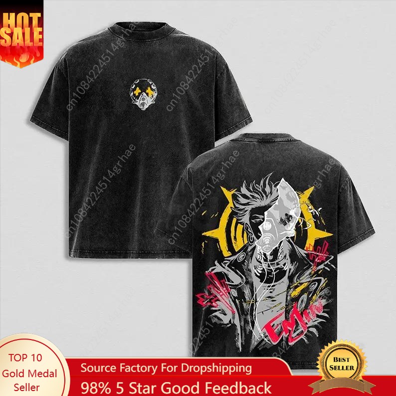 Graphic Tee Oversized - Gachiakuta ヴィンテージアニメウォッシュシャツアニメ愛好家 Tシャツギフトグラフィックプリント Tシャツオーバーサイズファッション男性女性ストリート Tシャツ