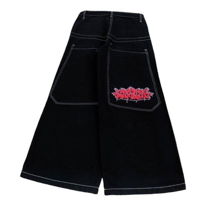 Men'S Fashion Jeans - アメリカンファッションヒップホップ特大ルーズジーンズ女性ストリート Y2K 新しいワイドレッグパンツユニセックスジーンズ原宿 Y2K パンク