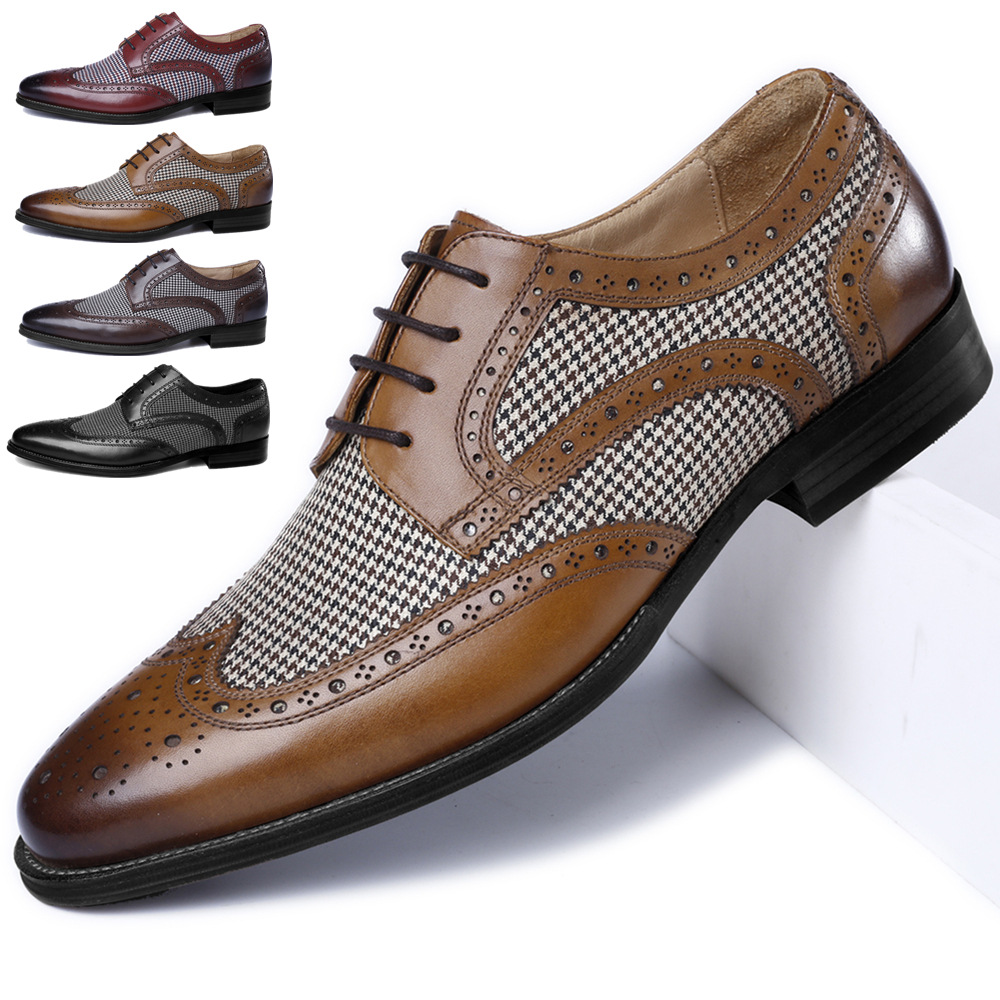 Oxford Shoes Brogue - メンズ通気性スニーカー,オックスフォードレザーシューズ,ソフト,カジュアル,レトロスタイル