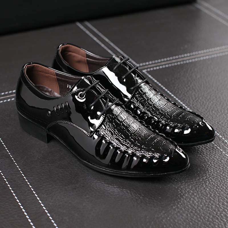 Oxford Shoes Brogue - メンズドレス革靴レースアップウェディングパーティー靴メンズビジネスオフィスオックスフォードフラットプラスサイズのメンズファッション