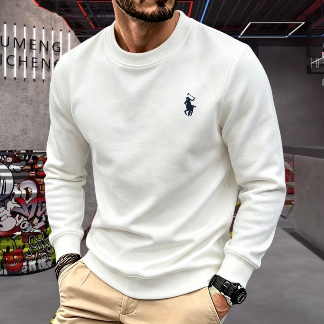 柔らかなコットン素材の高級ブランドメンズ長袖ラウンドネックT - Men'S Spring Fashion のレビューと価格