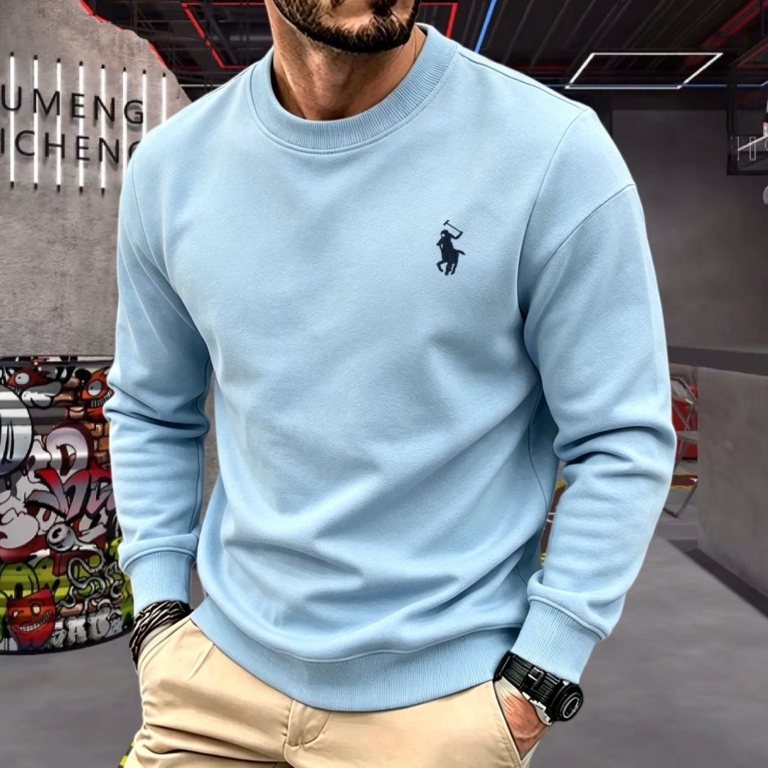 柔らかなコットン素材の高級ブランドメンズ長袖ラウンドネックT - Men'S Spring Fashion のレビューと価格