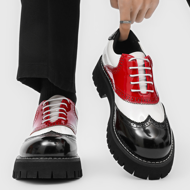 メンズファッションヒップホップロックプラットフォームシューズ - Oxford Shoes Brogue のレビューと価格