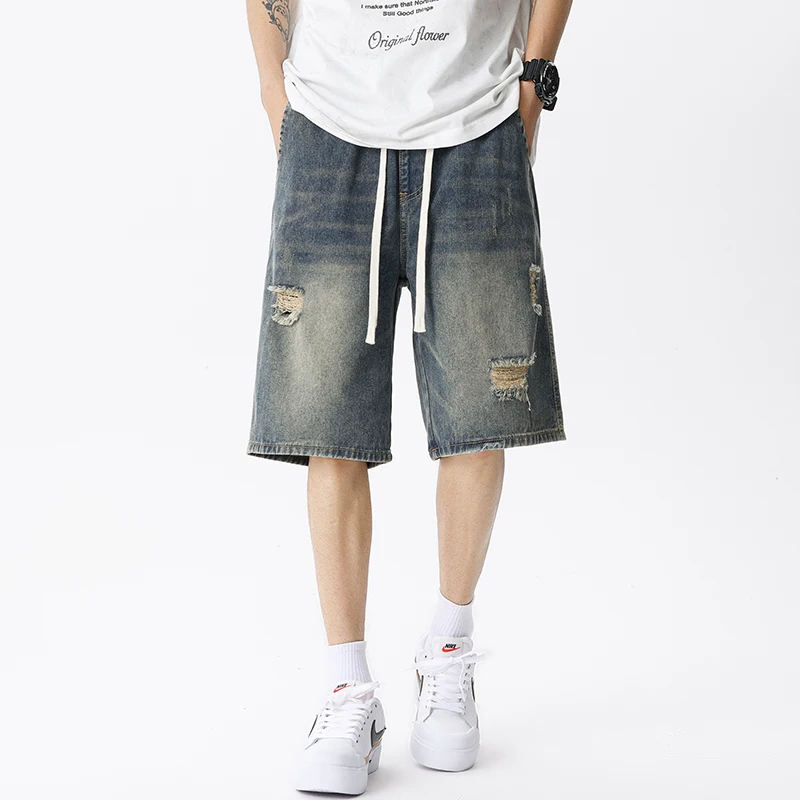 メンズデニムジーンズ,レトロなストリートウェア,ブルー,グレ - Men'S Fashion Jeans のレビューと価格