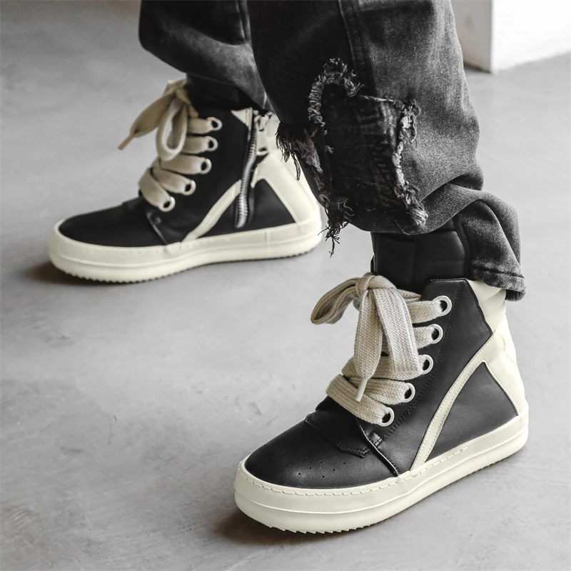 男性カジュアル高級スニーカーストリートスタイル男性ファッショ - Fashion Men'S Boots のレビューと価格