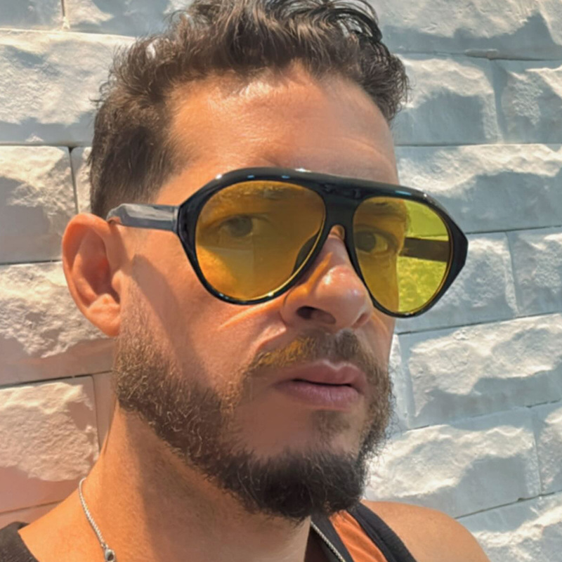 ファッションオーバーサイズパイロットサングラス レディース  - Men'S Fashion Glasses のレビューと価格