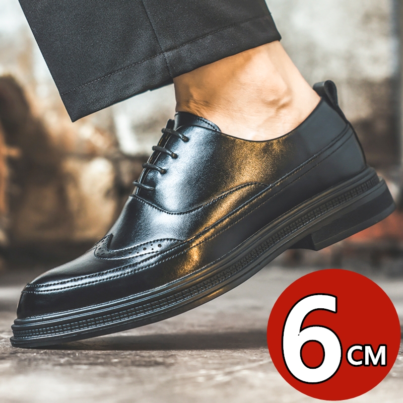 メンズ身長アップレザーシューズ ビジネスフォーマル レースア - Oxford Shoes Brogue のレビューと価格