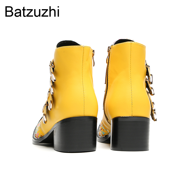 Batzuzhi 6.5cmヒール ファッション イエロー  - Men'S Fashion For Wedding のレビューと価格