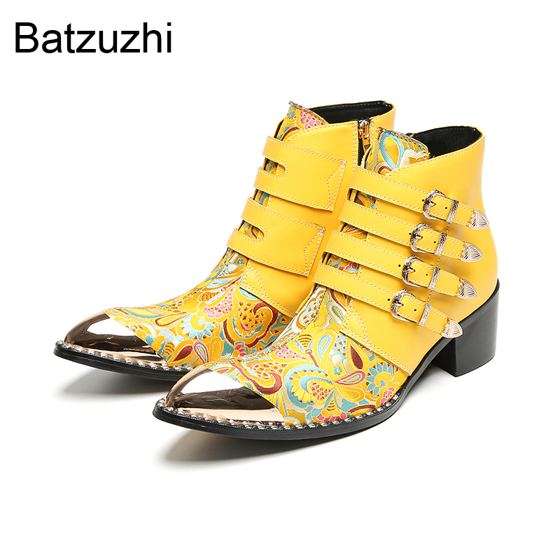 Batzuzhi 6.5cmヒール ファッション イエロー  - Men'S Fashion For Wedding のレビューと価格