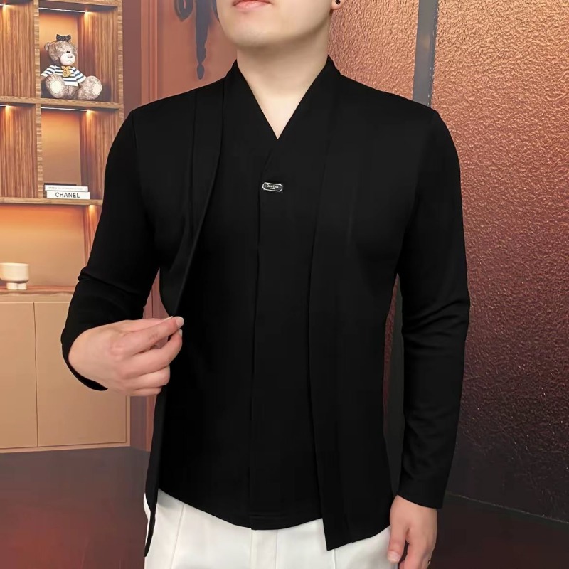 秋冬新作メンズライトラグジュアリーフェイクツーピーススウェッ - Men'S Spring Fashion のレビューと価格