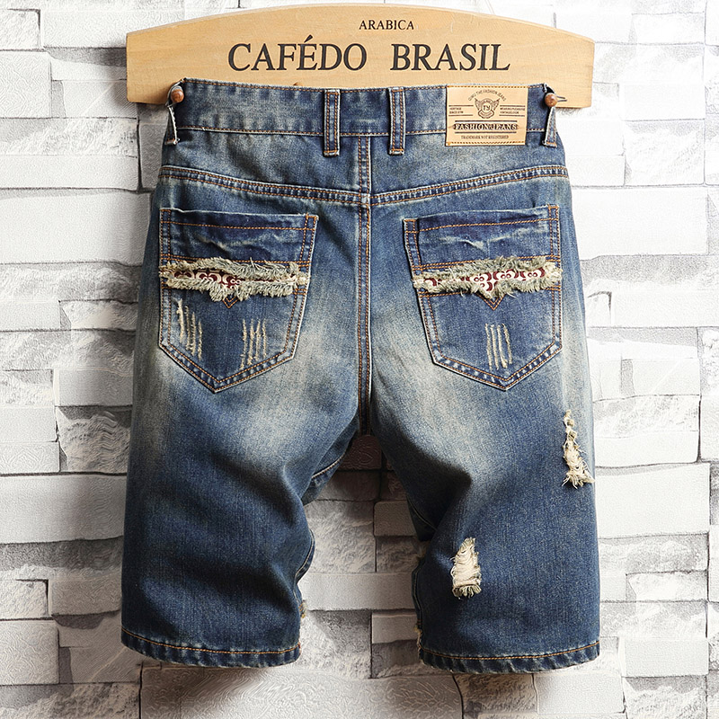 破れたヒップホップデニムショートパンツメンズサマーファッショ - Men'S Fashion Jeans のレビューと価格