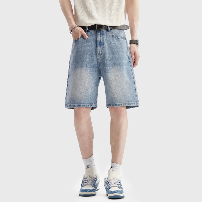 夏薄い黒デニムショートパンツメンズファッション韓国ルーズレト - Men'S Fashion Jeans のレビューと価格