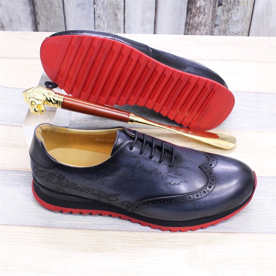 高級デザイナーメンズオックスフォードスニーカー牛本革レースア - Oxford Shoes Brogue のレビューと価格