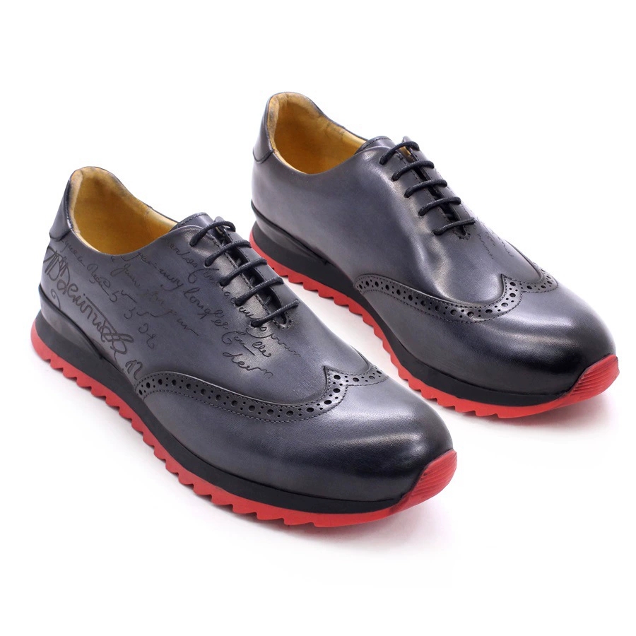 高級デザイナーメンズオックスフォードスニーカー牛本革レースア - Oxford Shoes Brogue のレビューと価格