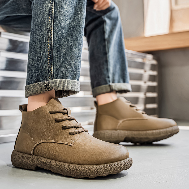 メンズ アンクルブーツ ブラウン ショートブーツ 高級靴 パ - Fashion Men'S Boots のレビューと価格