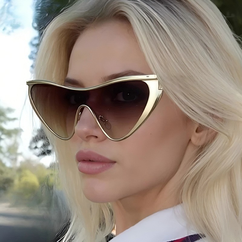 リムレス Y2K スタイルサングラス長方形ファッション人気女 - Men'S Fashion Glasses のレビューと価格