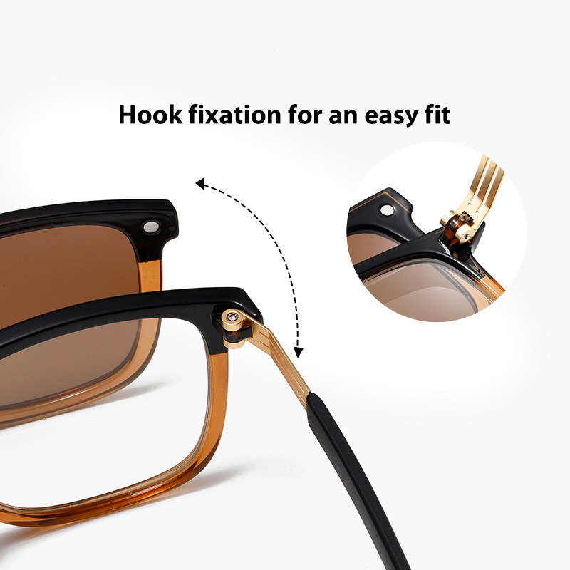 サングラスクリップオン偏光サングラス男性女性ファッション折り - Men'S Fashion Glasses のレビューと価格