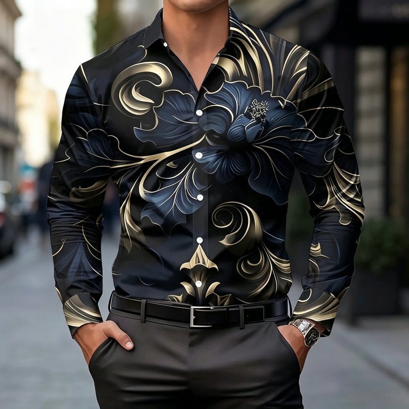 2026年新作メンズシャツファッションプリントシャツライトラ - Fashion Mens Shirt のレビューと価格