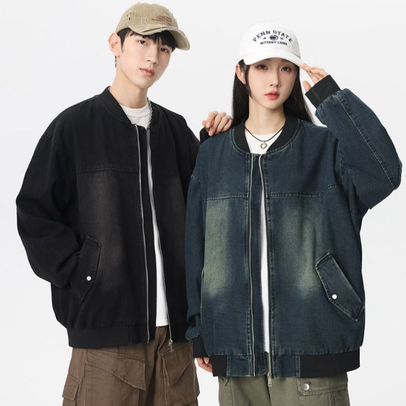 春秋スポーツジャケット カジュアル襟付きジャケット ユニセッ - Mens Fashion Denim Jacket のレビューと価格