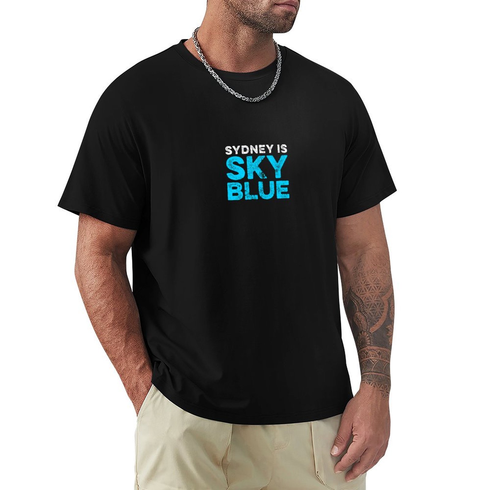 シドニーはスカイブルーのTシャツ、夏のファッションカジュアル - Men'S Fashion Sydney のレビューと価格