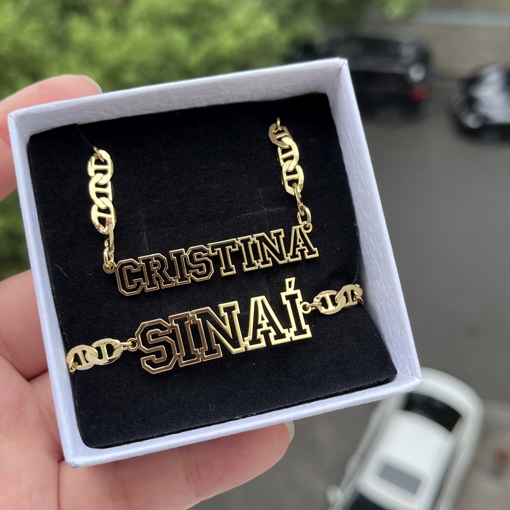あなたはカスタム名の中空ネックレス,ヒップホップゴールドレタ - Men'S Fashion Gold Chain のレビューと価格