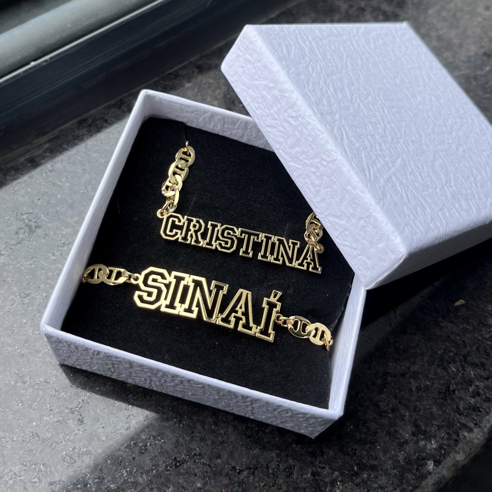 あなたはカスタム名の中空ネックレス,ヒップホップゴールドレタ - Men'S Fashion Gold Chain のレビューと価格