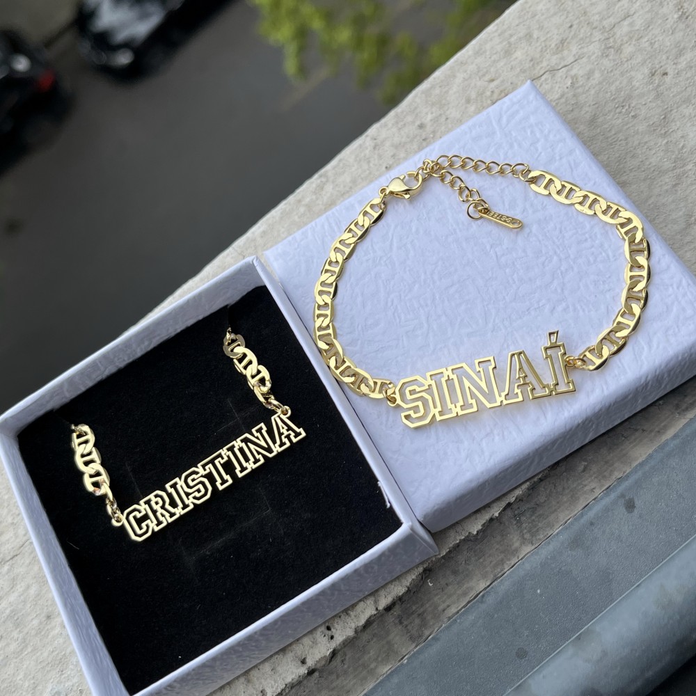 あなたはカスタム名の中空ネックレス,ヒップホップゴールドレタ - Men'S Fashion Gold Chain のレビューと価格