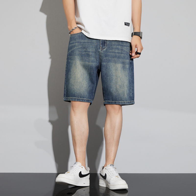 メンズヴィンテージデニムショートパンツ夏薄いファッションスト - Men'S Fashion Jeans のレビューと価格