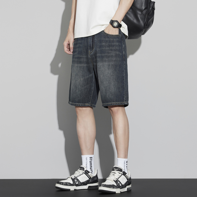 メンズヴィンテージデニムショートパンツ夏薄いファッションスト - Men'S Fashion Jeans のレビューと価格