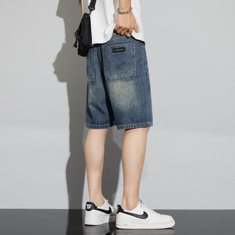 メンズヴィンテージデニムショートパンツ夏薄いファッションスト - Men'S Fashion Jeans のレビューと価格