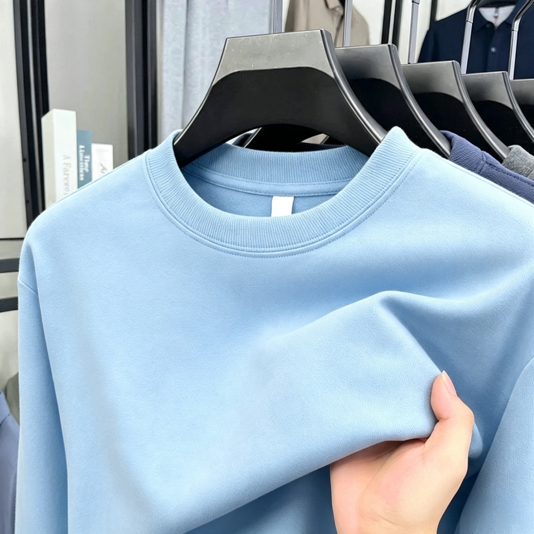 柔らかなコットン素材の高級ブランドメンズ長袖ラウンドネックT - Men'S Spring Fashion のレビューと価格