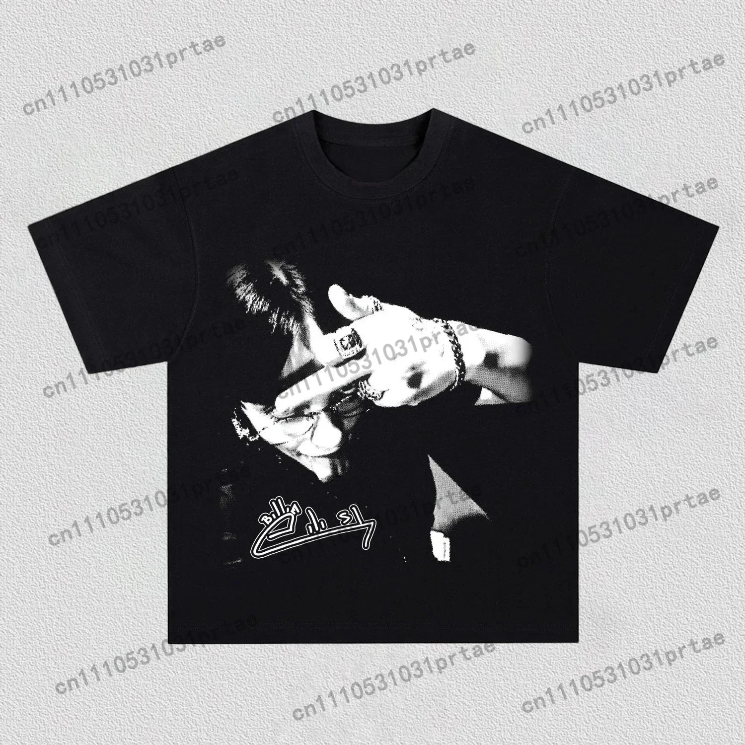 ビリーアイリッシュポスターグラフィックプリント Tシャツ男性 - Poster Men Fashion のレビューと価格