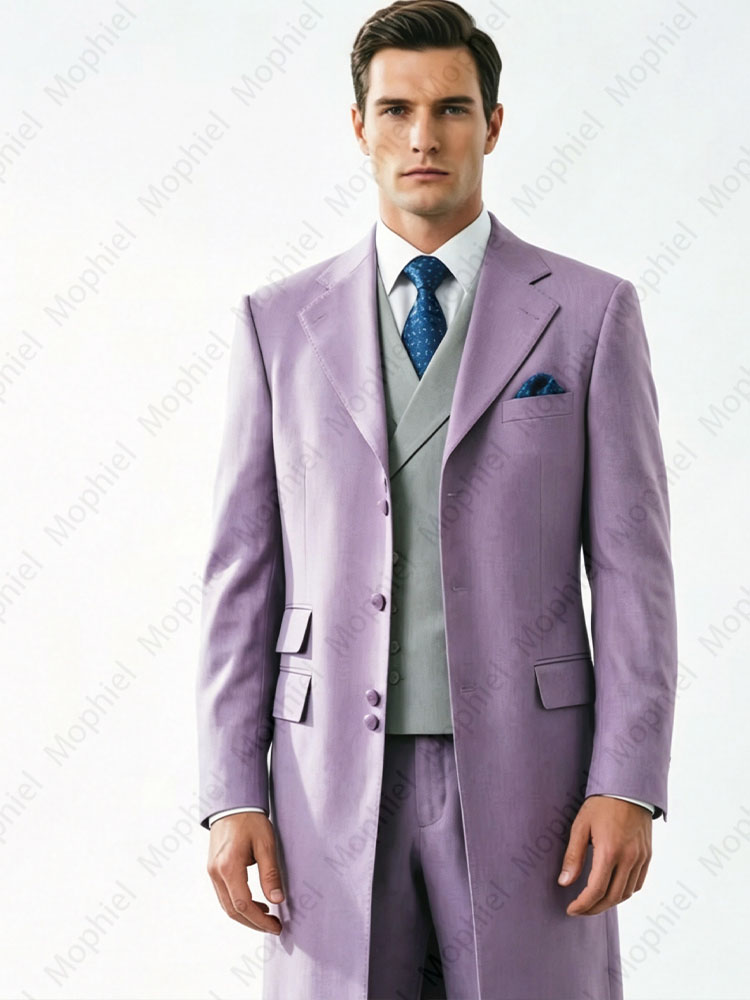 高品質メンズロングスーツ、シングルブレストタキシード、フォー - Slim Fit Blazer Men のレビューと価格