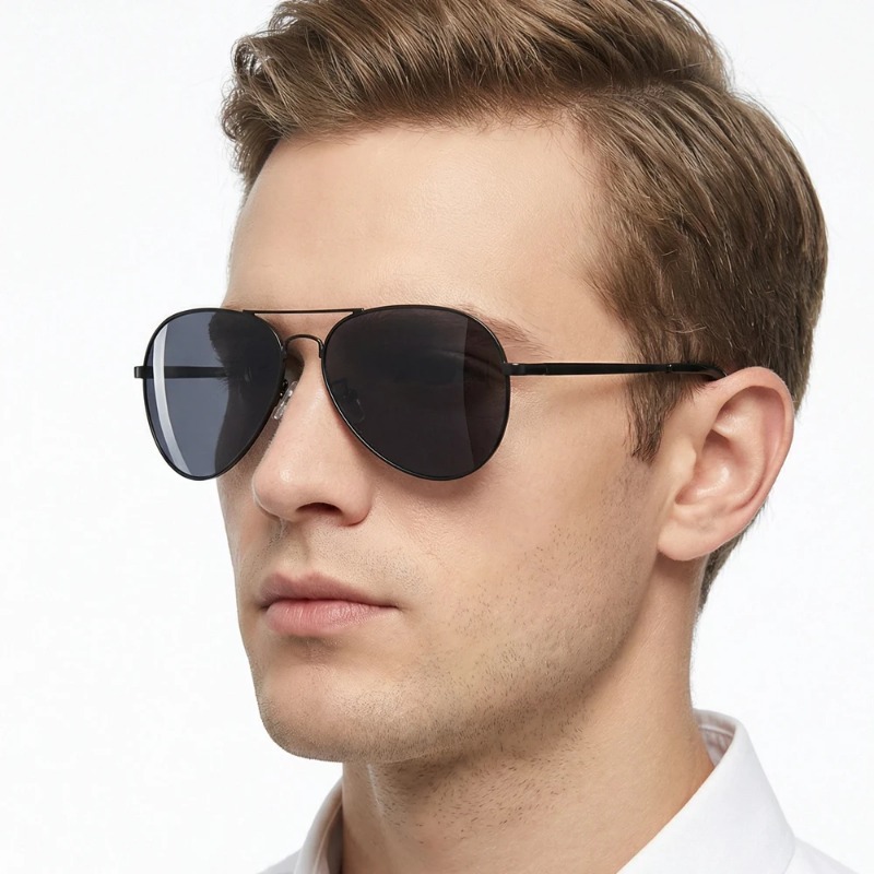 クラシックビッグパイロットサングラス メンズラグジュアリーメ - Men'S Fashion Glasses のレビューと価格