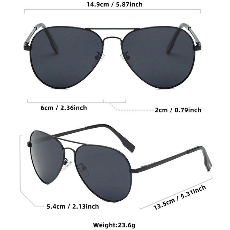 クラシックビッグパイロットサングラス メンズラグジュアリーメ - Men'S Fashion Glasses のレビューと価格