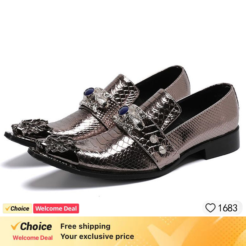 メンズポインテッドメタルトゥシューズ,スリッポンシューズ,イ - Oxford Shoes Brogue のレビューと価格