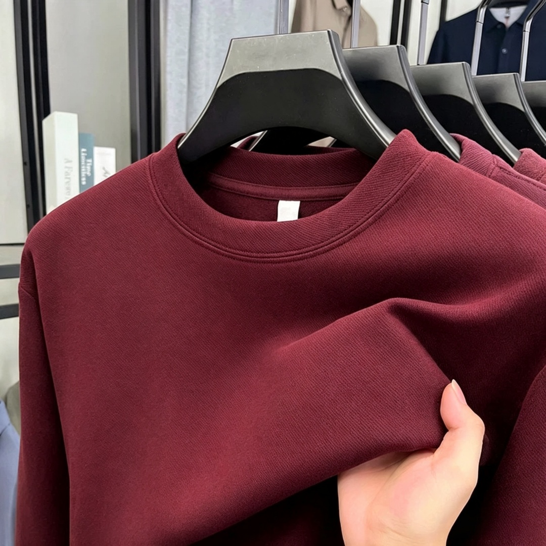 柔らかなコットン素材の高級ブランドメンズ長袖ラウンドネックT - Fashion Mens Shirt のレビューと価格