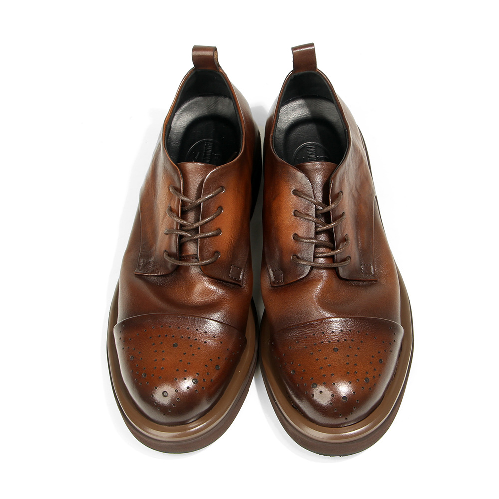 最高品質の本革メンズブローグオックスフォードレトロデザイン手 - Oxford Shoes Brogue のレビューと価格