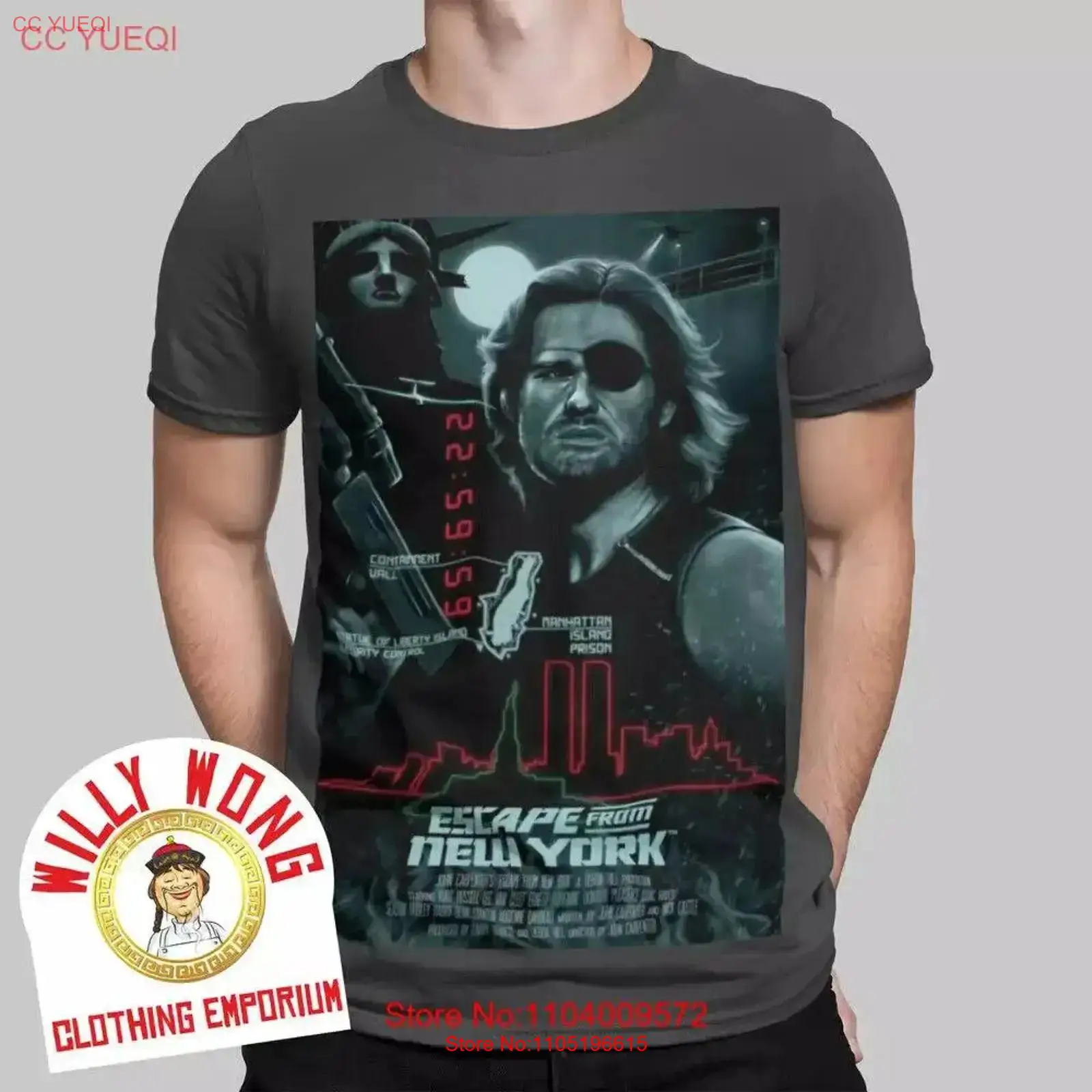 エスケープ フロム ニューヨーク Tシャツ レトロ 映画 フ - Poster Men Fashion のレビューと価格