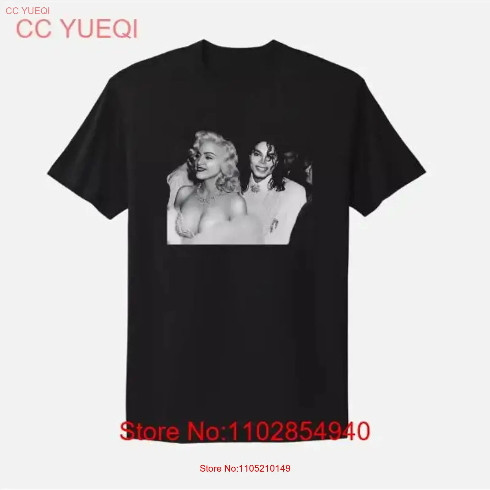 マドンナとマイケル・ジャクソン Tシャツ ポスターTシャツ  - Poster Men Fashion のレビューと価格