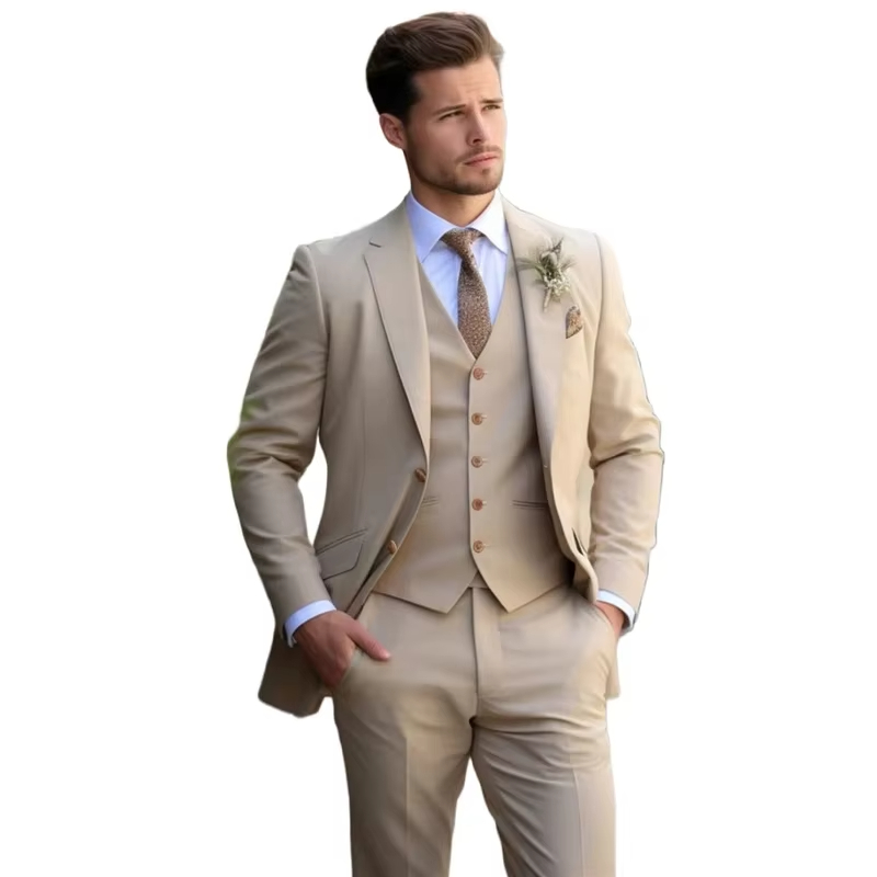 カーキ エレガント メンズスーツ スマートカジュアル スリム - Slim Fit Blazer Men のレビューと価格