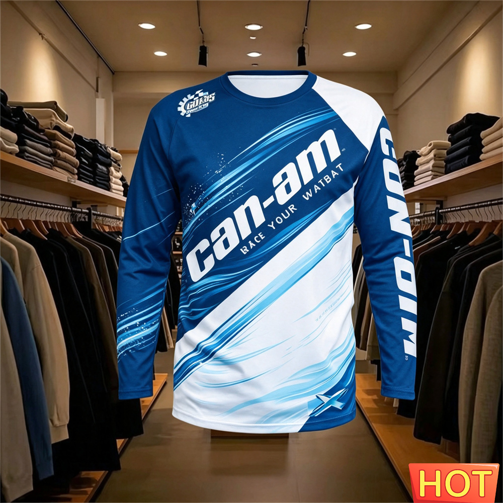 バイクレース用長袖ラウンドネックTシャツ、男女兼用、ファッシ - Fashion Mens Shirt のレビューと価格