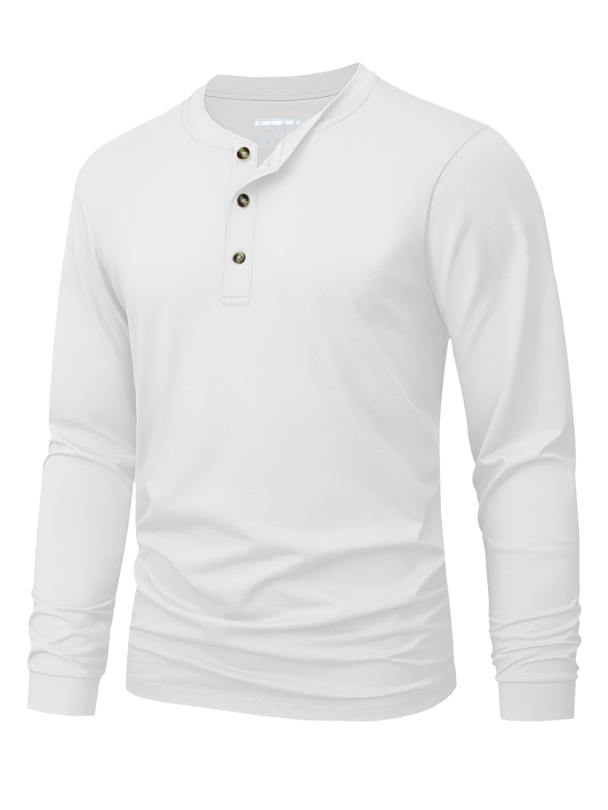 メンズヘンリー Tシャツシンプルな無地プリント長袖 Tシャツ - Fashion Mens Shirt のレビューと価格