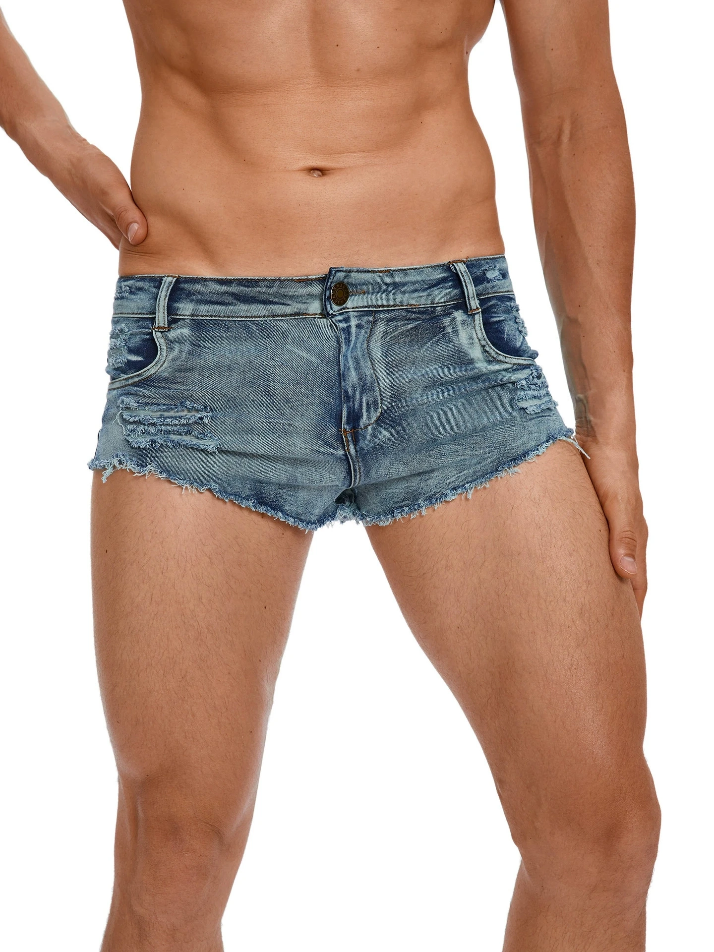 メンズローウエストジーンズショーツファッションポケット夏カジ - Men'S Fashion Jeans のレビューと価格