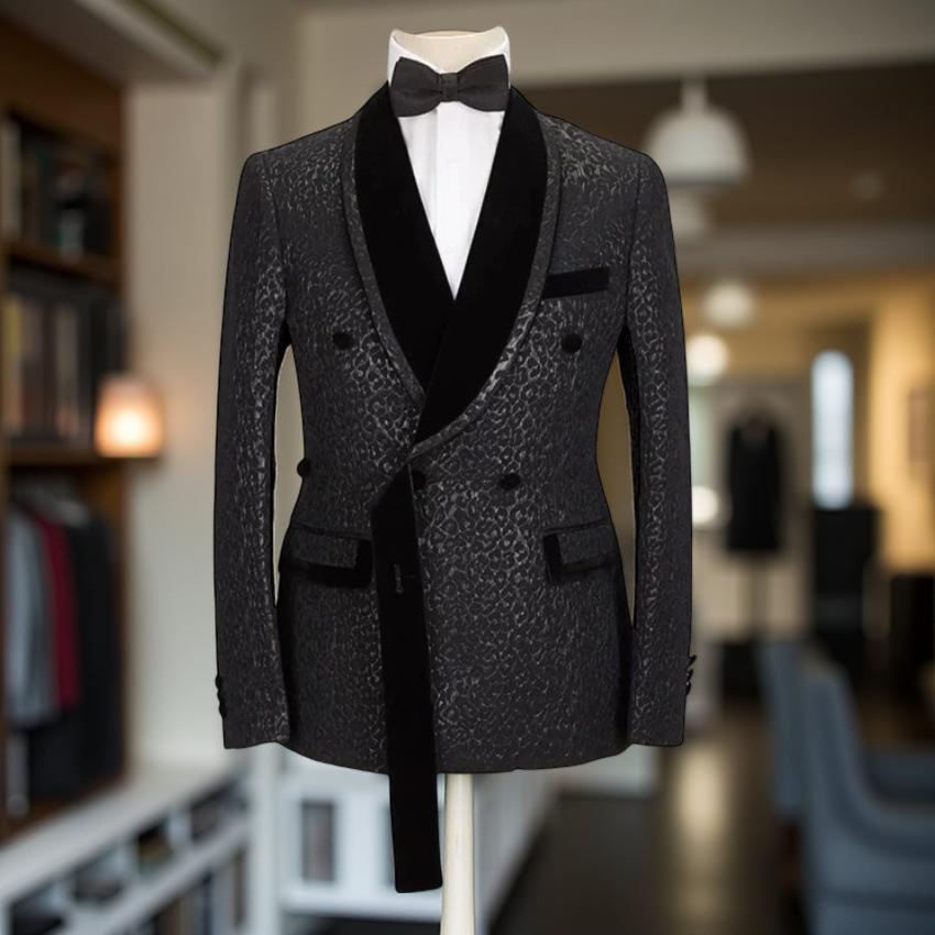花ダブルブレストメンズスーツ 2 個セットメンズ結婚式タキシ - Slim Fit Blazer Men のレビューと価格